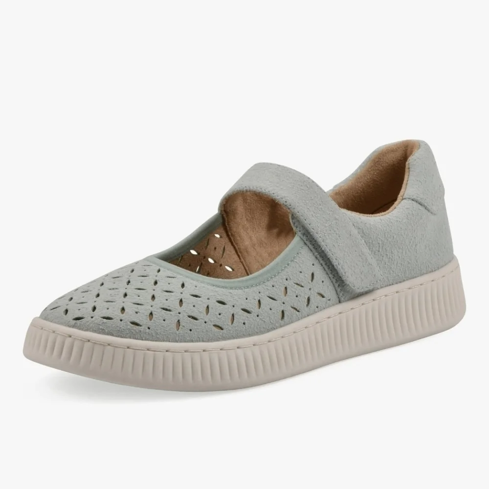 White Mountain | Womens Doubles Mary Jane Hybrid Sneakers In Lt Sage Size 8